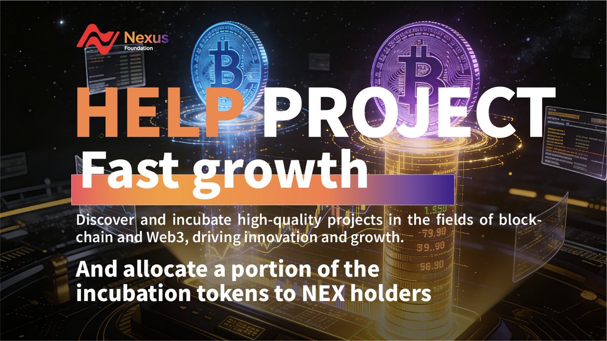 NexAlphalabs's tweet photo. Nexus HELP Project: Incubate Web3 &amp; Blockchain Gems, Fuel Growth for NEX Holders
#Web3 #RWA #Defi https://t.co/rHtI3wkjFp
