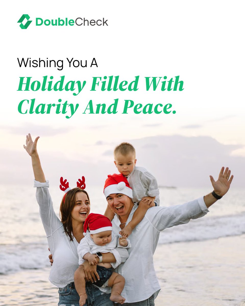 As the year winds down, we wish you one thing...peace of mind. Peace that comes from seeing your money clearly.  Peace that lets you enjoy the holidays without stress creeping in. 
Peace to be fully present.🎄
#DoubleCheck #Holidays #ChristmasEve #Christmas2025 #FinancialPlanning