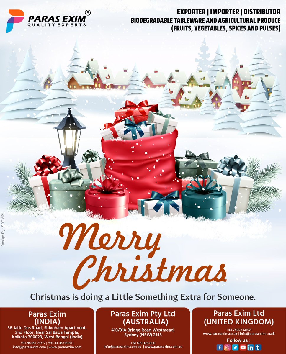 parasexim's tweet photo. Warmest wishes for a joyful and blessed holiday season. Merry Christmas.
#Christmas2025 #parasexim #paraseximptyltd #leafonyourtable #gogreen #ecofriendly #bioplates #disposableplates #bethechange #exportimport #indianexporters #exportquality #biodegradableproducts #arecapalm https://t.co/jVXreCWSn9