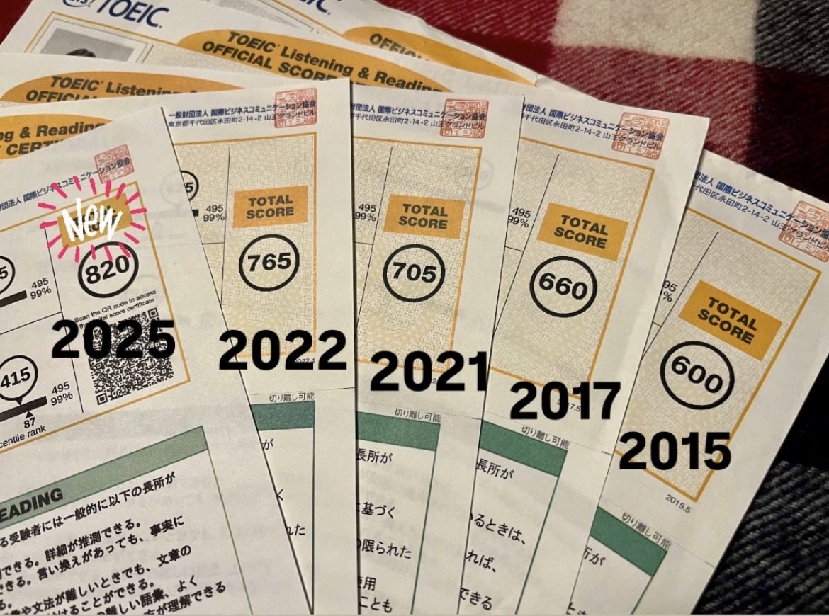 Finally, I achieved my target score!
It took about ten years😅