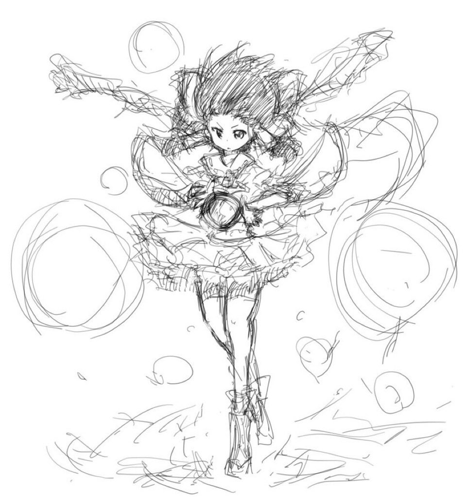 gattsu09's tweet photo. 彩色無しのラフ絵をフィギア風にしてって言ったらそれっぽくしてくれるし、惜しいけど紅白の彩色は合っている件。 https://t.co/tqRNgGnAtQ