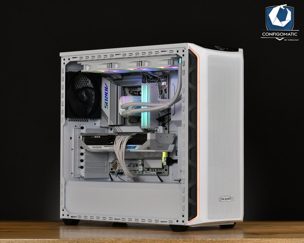 TopAchat's tweet photo. #AtelierTopAchat 
Beau bébé full white AMD !

Lien #ConfigoMatic :
https://t.co/dMCzQTfbJH

➡ Ryzen 7 9800X3D
➡ RX 9070 XT 
🇫🇷 Montage par nos Experts 
🔥 Indice de performance : 26215 https://t.co/sWZypim15Y