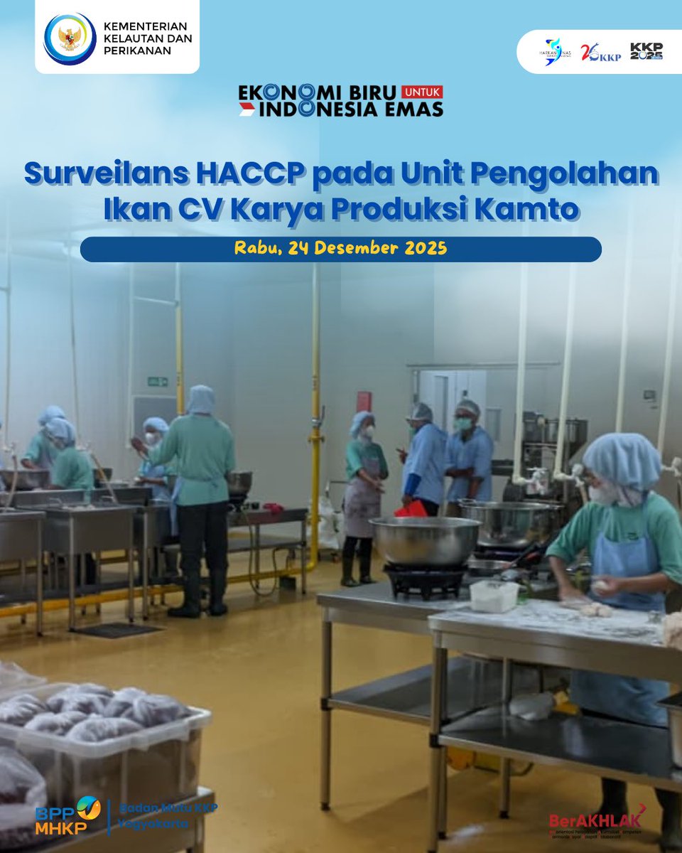 bppmhkp_jogja's tweet image. Senin (22/12) Apel Rutin dan Briefing Pagi Badan Mutu KKP Yogyakarta menjadi ruang penyampaian arahan, evaluasi, dan penguatan komitmen dalam pelaksanaan tugas dan fungsi
#PanganBiru
#2025KKPRiseTogether
#EkonomiBiruUntukIndonesiaEmas
#SaktiWahyuTrenggono
#BadanMutuKKPYogyakarta