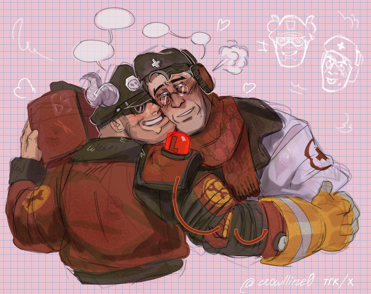 my way in medic gaming is flirting with engineers(⁠ ⁠◜⁠‿⁠◝⁠ ⁠)

my engie and me
#tf2 #TeamFortress2 #tf2medic #medictf2 #engineertf2 #tf2engineer #scienceparty