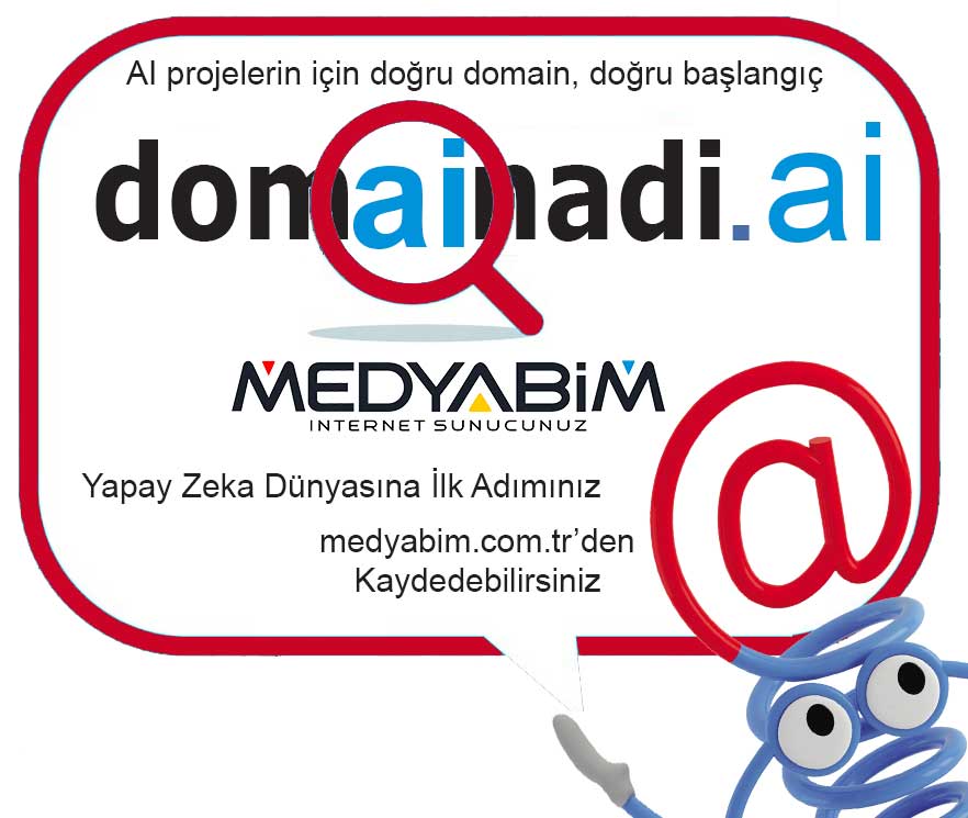 Yapay zeka dünyasına ilk adımınız. medyabim.com.tr
.ai uzantılı domain kaydınızı medyabim.com.tr den yapabilirsiniz.
#aidomain #ai #domain #hosting #domainkaydı #datacenter