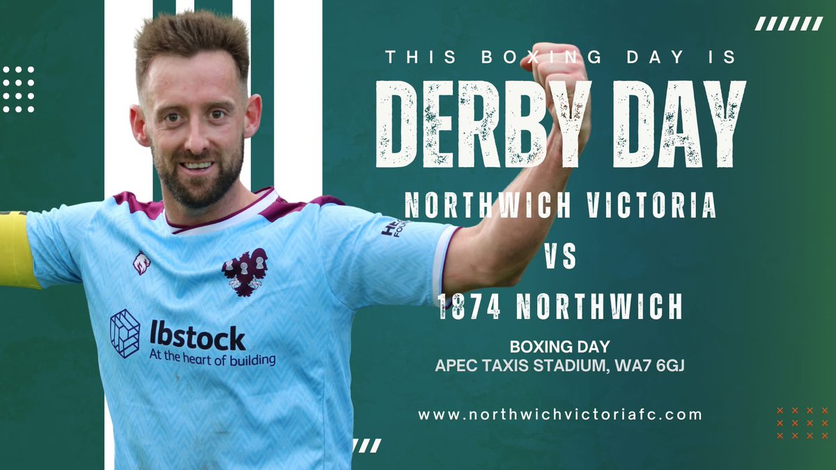 Someone just told it’s one more sleep till the big day, I think they got it wrong it’s two sleeps till the big Boxing Day derby 
<a href="/NorthwichVicsFC/">Northwich Victoria F.C</a> and <a href="/1874Northwich/">1874 Northwich</a>