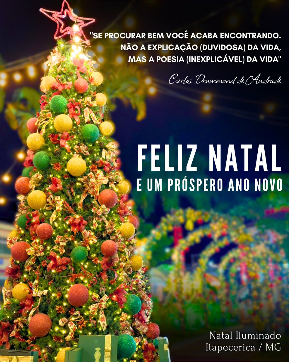 Tempo de pausar, agradecer e renovar as esperanças.

Que a magia do Natal ilumine a casa de cada um de vocês.

Um Feliz Natal e um 2026 abençoado!