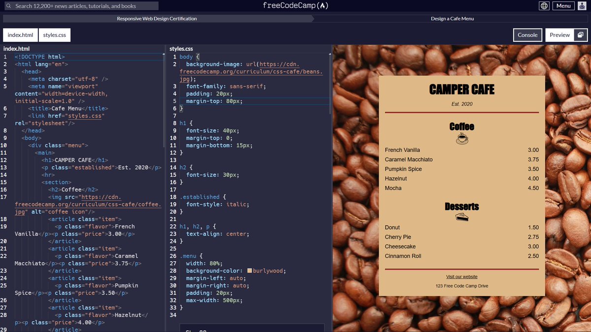 walliyullahi's tweet photo. Hey: “so you did your CSS practice how was it?”

Me: overwhelming! It felt lovely adding life into a mere HTML. Also, many new things. Really gotta practice a lott 

Today on #day19 of becoming a #frontEnd_Developer 

Ps: had to ensure the body in the center https://t.co/EgdXvYGIm4