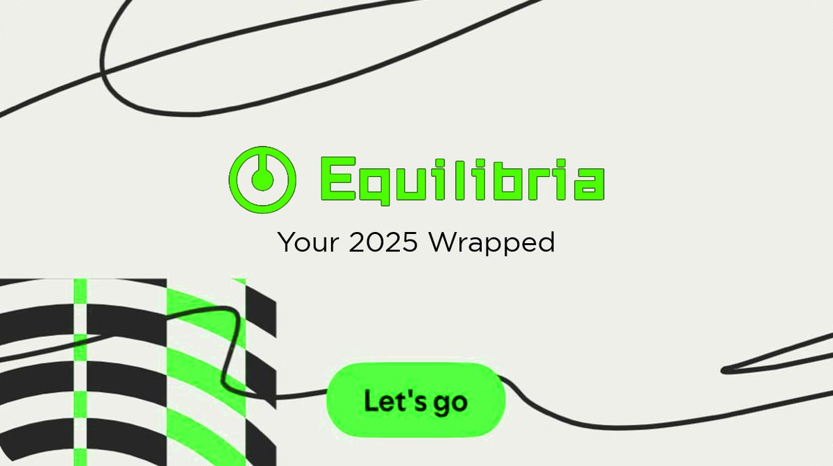 Equilibriafi's tweet photo. Every year has its own pattern.

In 2025, it was shaped by real votes, real fees, and systems that actually shipped.✅

This is Equilibria Wrapped 👇 https://t.co/RLaKhdACYc