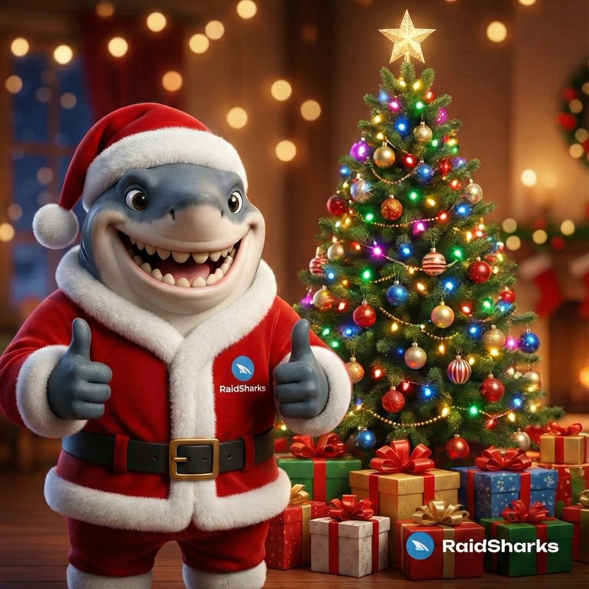 From all of us at RaidSharks, we wish you a very Merry Christmas! 🎄🦈

​Thank you for your continued trust, for following us on our journey, and for using our tech to power your communities. We are incredibly grateful for your support! 

Here's to a joyful holiday and a