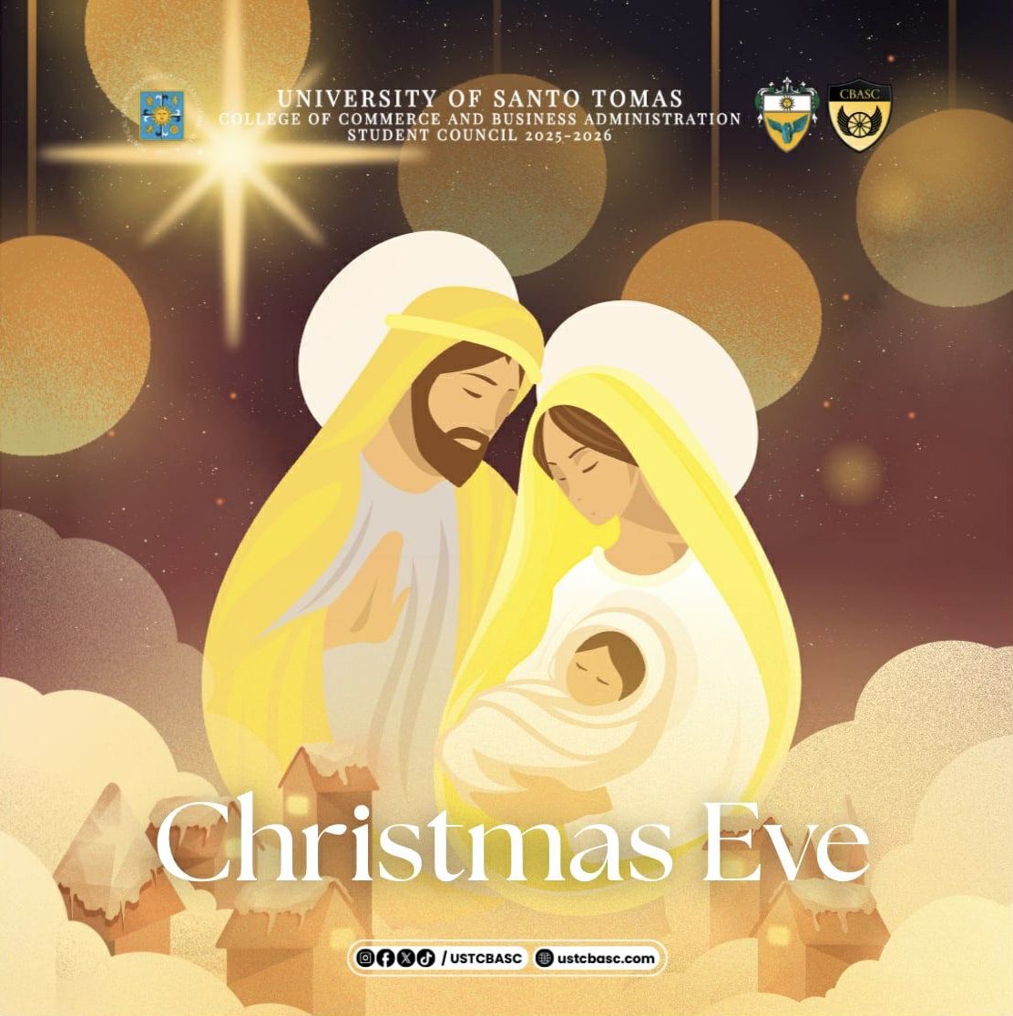 USTCBASC's tweet photo. The magic of Christmas is in the air!

Ka-Komersyos, tonight is for warm hearts, twinkling lights, and moments shared with the people who matter most.

May your Christmas Eve be filled with joy, laughter, and the kind of peace that makes this season truly special! 🌠 https://t.co/VYCV2VAdJf