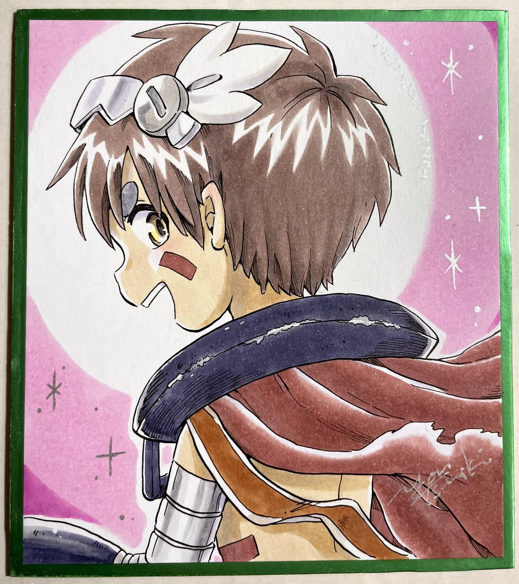 冬コミ色紙③ 振り向いてレグ君🤖