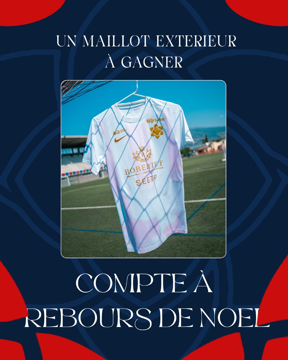 𝐂𝐨𝐦𝐩𝐭𝐞 𝐚̀ 𝐫𝐞𝐛𝐨𝐮𝐫𝐬 𝐝𝐞 𝐍𝐨𝐞̈𝐥 ! 🎄

Aujourd’hui, tente le maillot extérieur du RC Grasse ! 🎁 

Pour participer :
- Abonne toi
- Commente en identifiant un ami
- Repost pour plus de chance 

Le tirage au sort:  fin décembre.

#RCG #FiersdEtreGrassois 🔴🔵