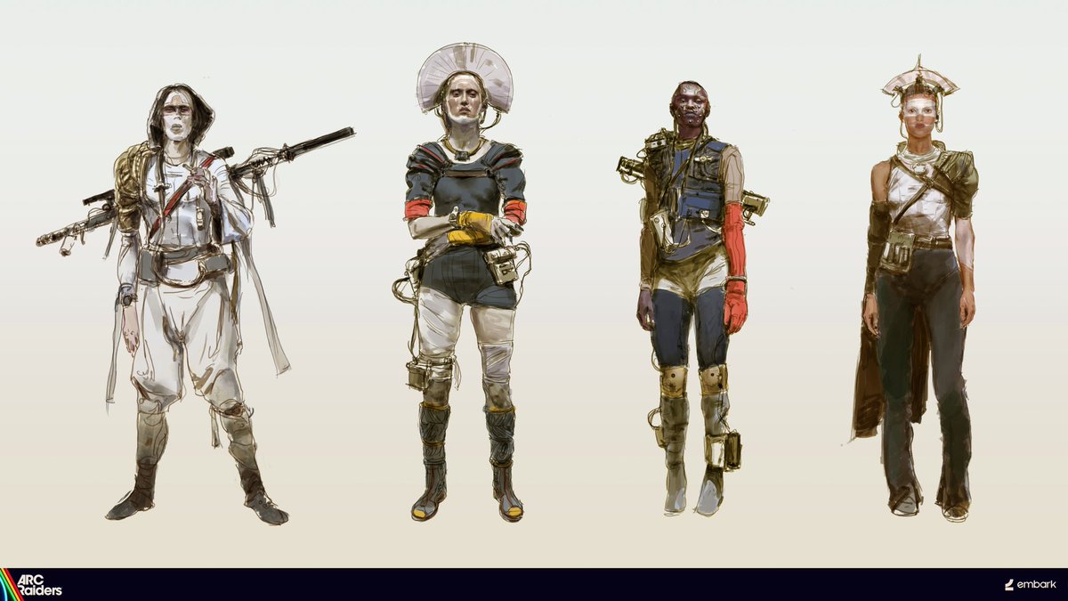 tahirtaniss's tweet image. Just a small portion of early character concepts for the game, some of my personal favorites!
These were done before 2021 while I was still doing a lot more characters, I shifted more into world art direction later in the last 3-4 years of the production.