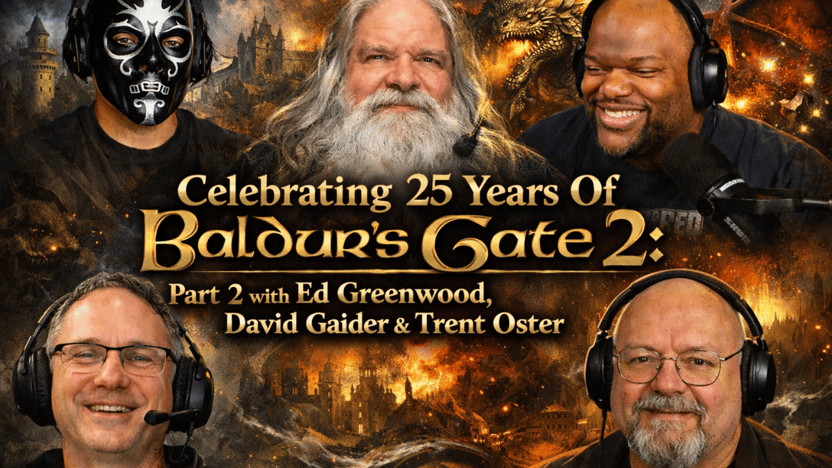 The legends return.

Ed Greenwood, <a href="/davidgaider/">David Gaider</a> &amp; <a href="/TrentOster/">Trent Oster</a> join <a href="/dm_wyvern/">DM Wyvern</a> &amp; <a href="/SlanderedOne/">Slandered</a> for Part 2—Ascension mod’s origin, Baldur’s Gate’s early days, dev shoutouts, cRPG talk &amp; BG3 opinions.

Happy Holidays, #BaldursGate fans!🎄

store.steampowered.com/news/app/25735…