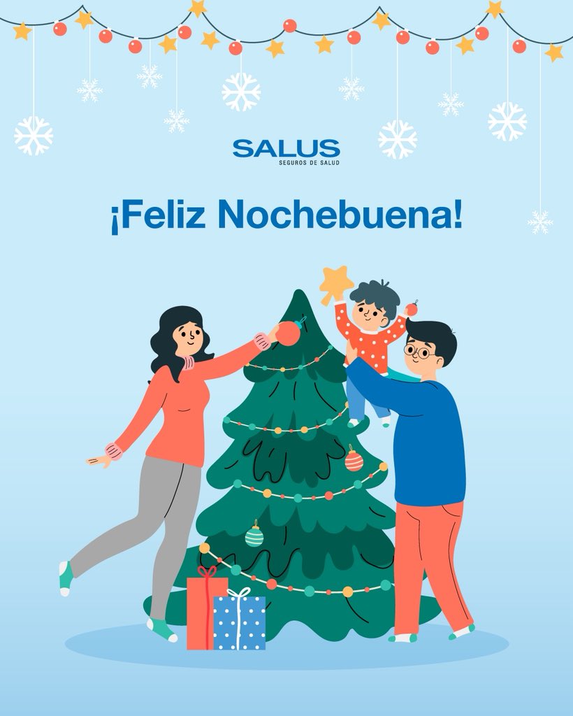 ✨ Desde Salus te deseamos una Nochebuena llena de calma, familia y salud

Que hoy brindemos por lo más importante: estar bien y estar juntos

💙 ¡Feliz Nochebuena!

#Salus #Nochebuena #FelicesFiestas #Navidad2025 #Salud