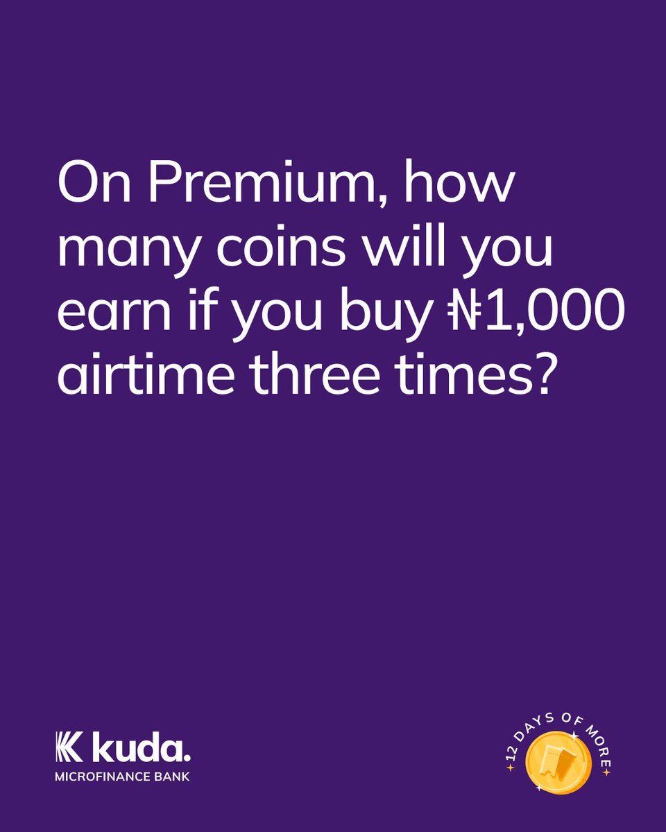 joinkuda's tweet photo. This is the #kuda12daysofmore question of the day, for a ₦100,000 spend at @FiredandIced_ . 🍹🍖
Hurry! https://t.co/wBfjCpkVWT