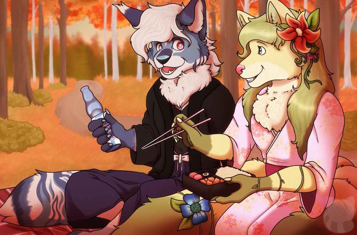 FalixFox's tweet image. Good atmosphere ~w~

Gift from @/pokeyantlers.bsky.social, thank you! ^^
Art by @/bigusista on Fa

Characters my and @commandfoll 

#furry #art #furryart #digitalart #fox #pokemon #Commission #gift
