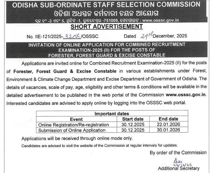 Umeshgopal11's tweet photo. Recruitment of Forester, Forest Guard and Excise Constable https://t.co/dgqquso0Sh