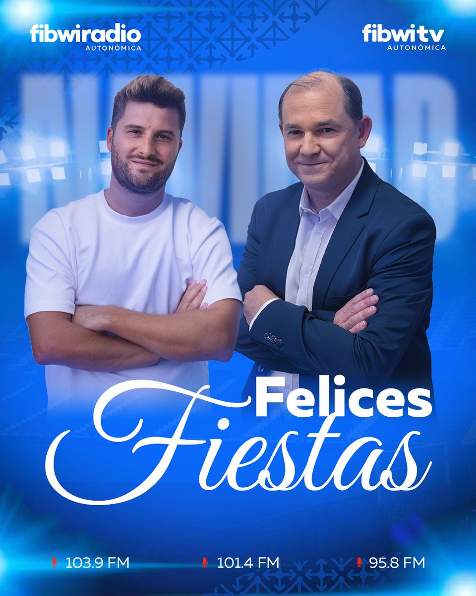 fibwiradio's tweet image. Desde @fibwiradio, @lazonadiez @robbertomateo y la Zona ROCA @JuanRoca2, queremos desearte unas ¡¡¡Felices Fiestas!!! llenas de salud y felicidad. Gracias por vivir con nosotros el mejor deporte.📻📺📱💻