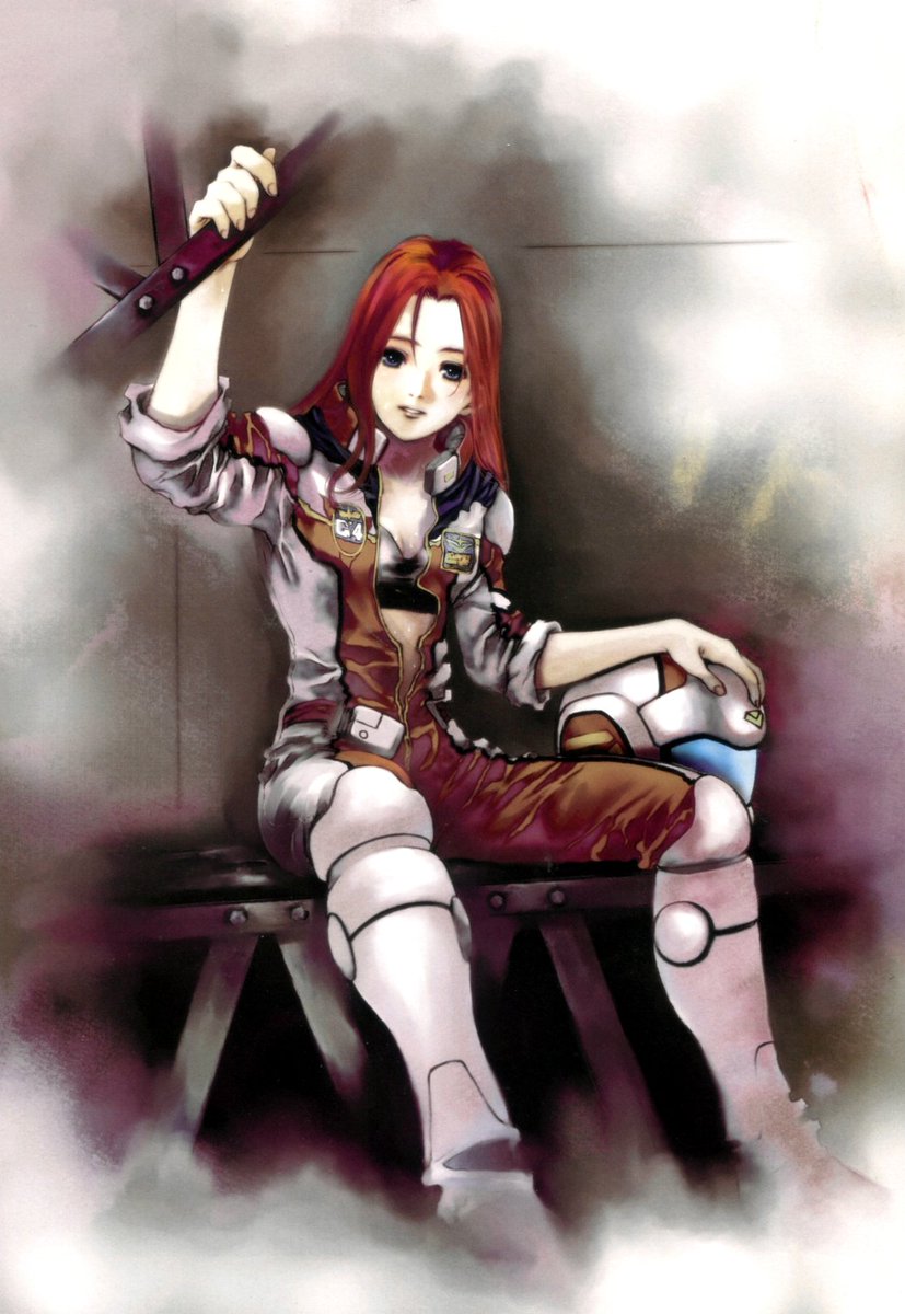 美樹本先生によるクリスチーナ・マッケンジーのイラストを。 膝部分の