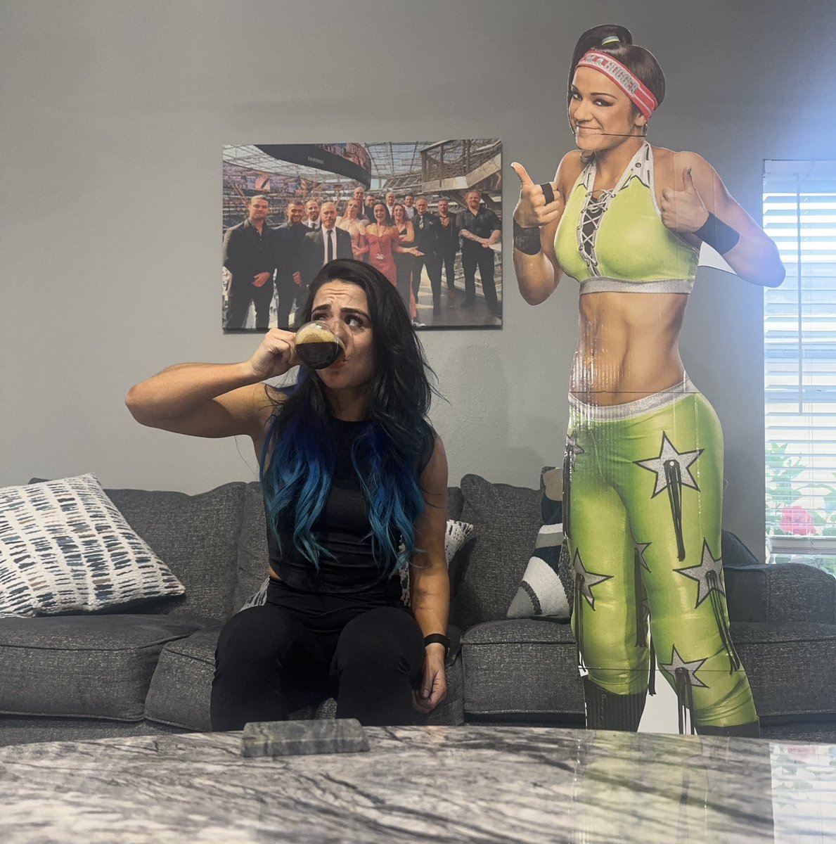 Thank you so much for the Christmas present <a href="/itsBayleyWWE/">Bayley</a> it's just what i needed in my home

you lunatic 🙃