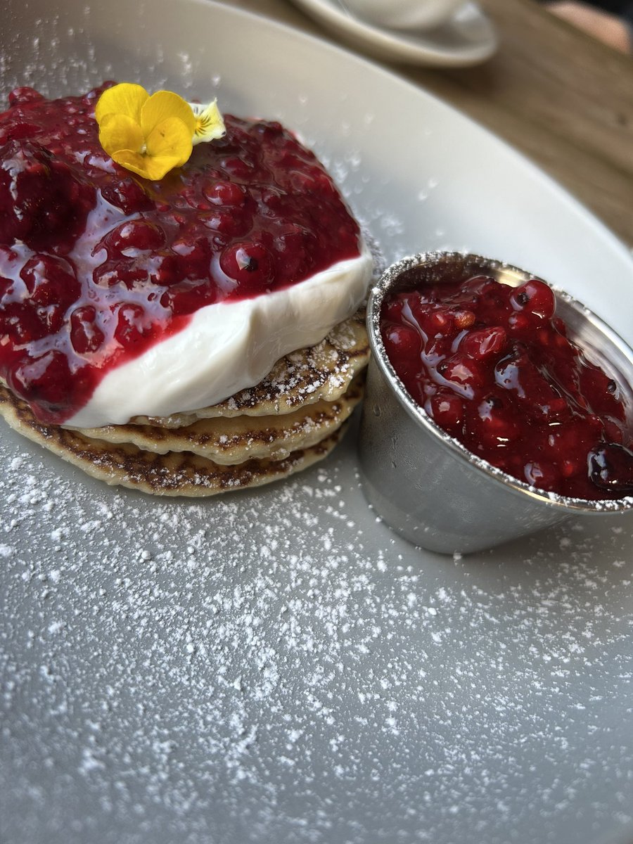 Starting Christmas Eve off the right way, with pancakes and lots of fruit!