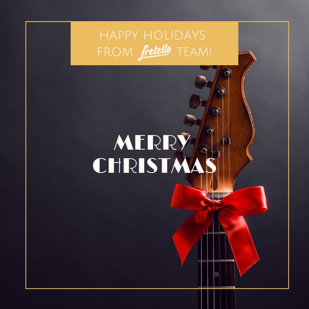 🎄 Merry Christmas!

Wishing you joyful holidays filled with warmth, music, and time with the people who matter most.

Thank you for being part of our community — we’re grateful for every one of you.

Enjoy the festive days! ✨
— The Fretello Team 🎸