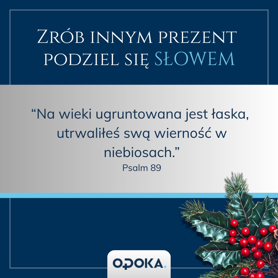 opokapl's tweet photo. Zrób innym prezent, podziel się Słowem #adwent #opoka https://t.co/w2sjJckCnt