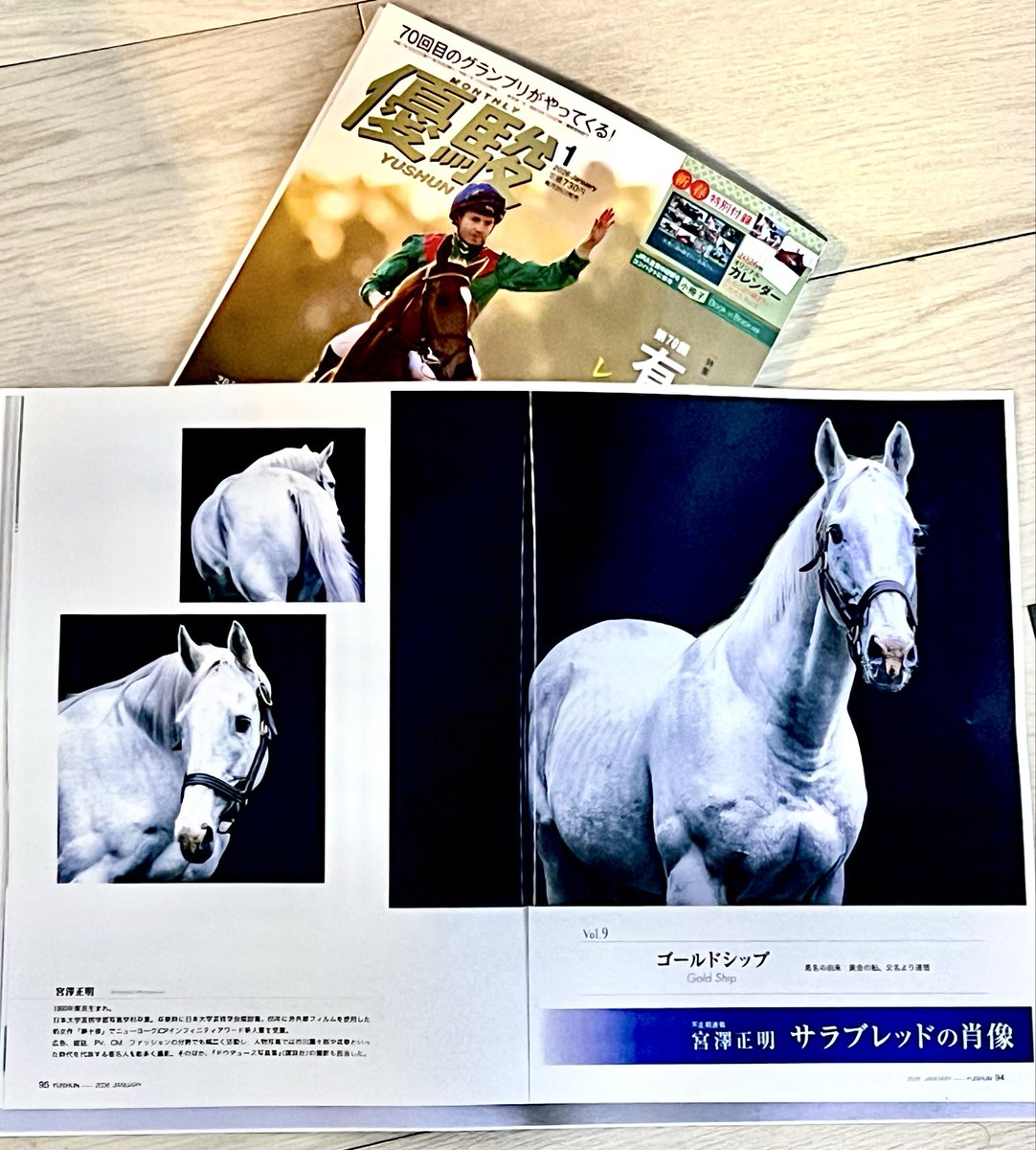 JRA発行『優駿』新年1月号 連載 「サラブレッドの肖像」 は 日高産駒の