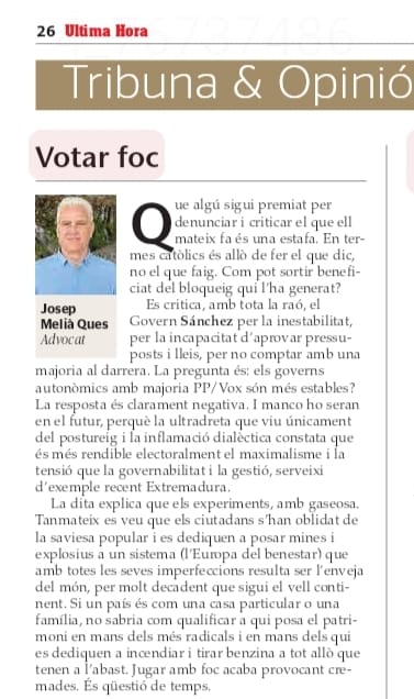 El meu article d'avui a Ultima Hora. Bon nadal a tothom!