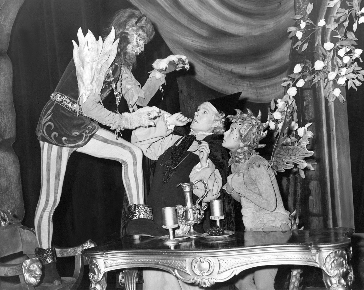 Day 8 of #PantoChristmas: Arts Theatre, London, 1950 
Stepping back 75 years to a beautiful classic ‘Beauty and the Beast.’ 🕰️
Featuring a fantastic vintage lineup:
Michael Atkinson as The Beast
Jonathan Meddings as The Wizard
Judy Nimmo as the adorable Baby Dragon!
<a href="/mirrorpix/">Reach Licensing</a>