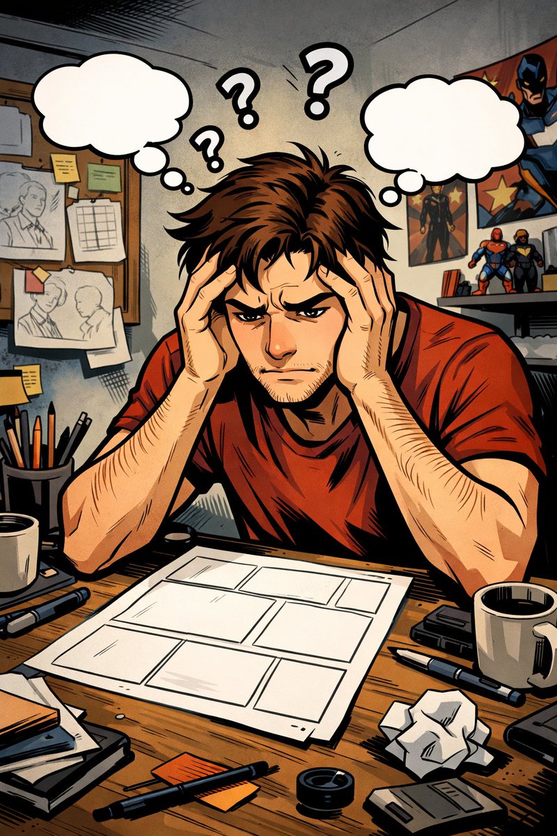 komiq_x's tweet photo. Every creator faces this moment π΅βπ«
Blank page. No ideas.
What do you do when creativity disappears? π€π
#CreatorsOfTwitter #ComicArt #CreativeMind #ArtistLife #IdeaBlock #RelatableContent #CreatorsCommunity https://t.co/UcgUqsvDPZ