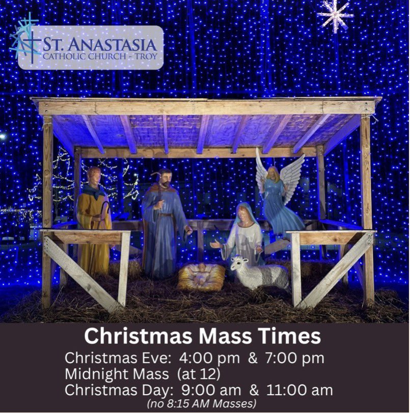 Whether you come to church regularly, it’s been a very long time, or you’ve never been … we warmly welcome you to join us to celebrate the birth of our Lord and Savior, Jesus Christ!

stanastasia.org