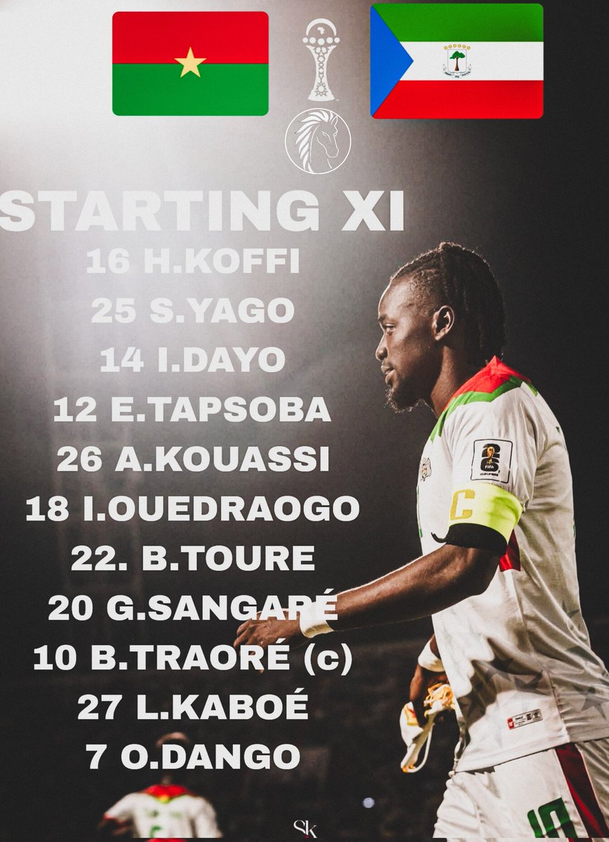 LE XI 🇧🇫⚔️🇬🇶
Coup d'envoi 12H30
