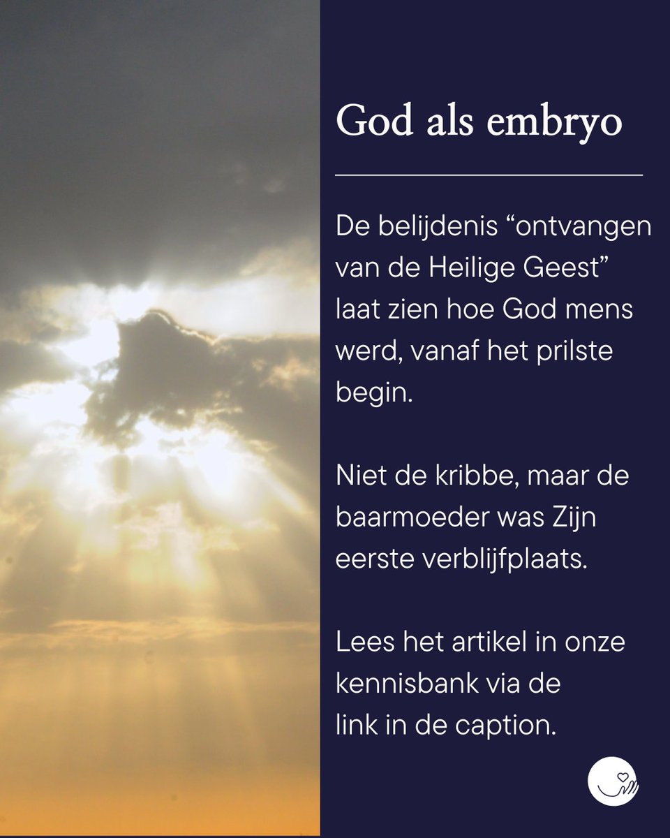 Met Kerst belijden we: ontvangen van de Heilige Geest. God werd mens vanaf het prilste begin. Niet de kribbe, maar de baarmoeder was Zijn eerste verblijfplaats. Lees het artikel hier verder: schreeuwomleven.nl/kennisbank/chr….

#Schreeuwomleven #HeiligeGeest #Kerst #embryo #prolife