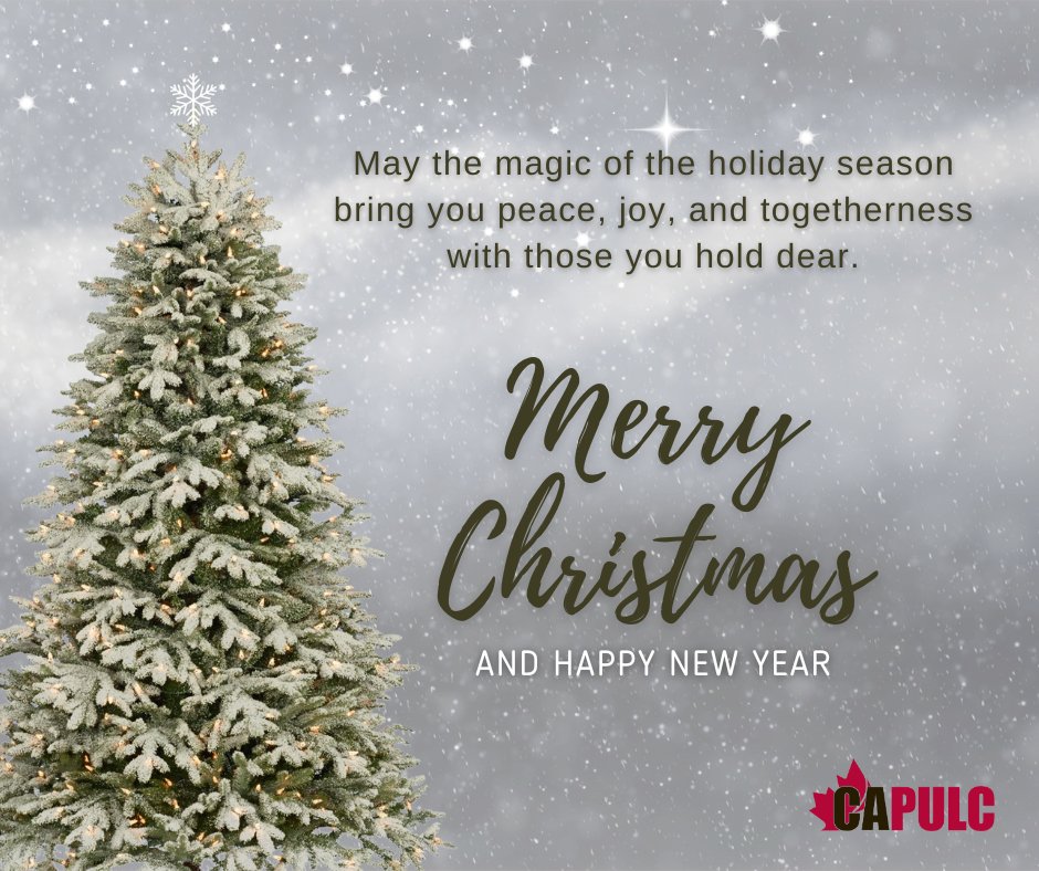 CAPULC_'s tweet photo. As we celebrate the holiday season, we send our sincere thanks and best wishes to our members, trade partners, sponsors, and all industry stakeholders. We truly value the support, collaboration, and friendships we share as we work together throughout the year. https://t.co/LVdLieTyxH