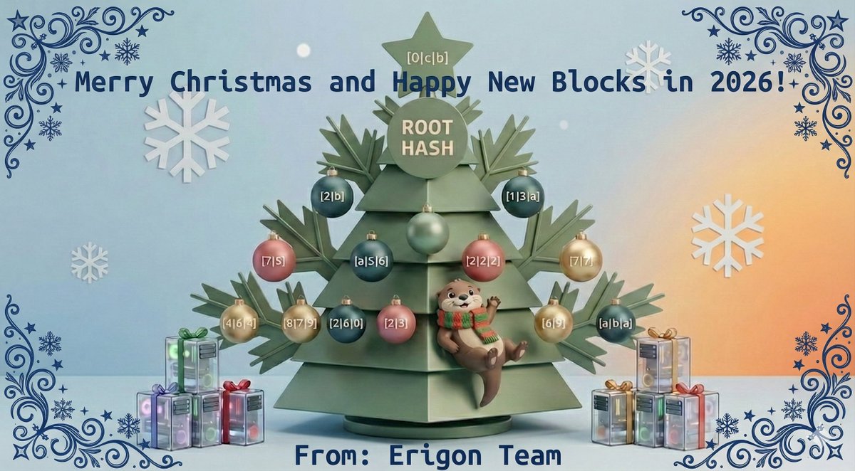 somnergy's tweet photo. As we gather around the Christmas Trie, wishes of happy holidays from the folks at @ErigonEth 

We wish you a Merry Christmas and many happy blocks in the new year!

(image courtesy: Gemini. Joke courtesy: Elton) https://t.co/uN1Riqkugl