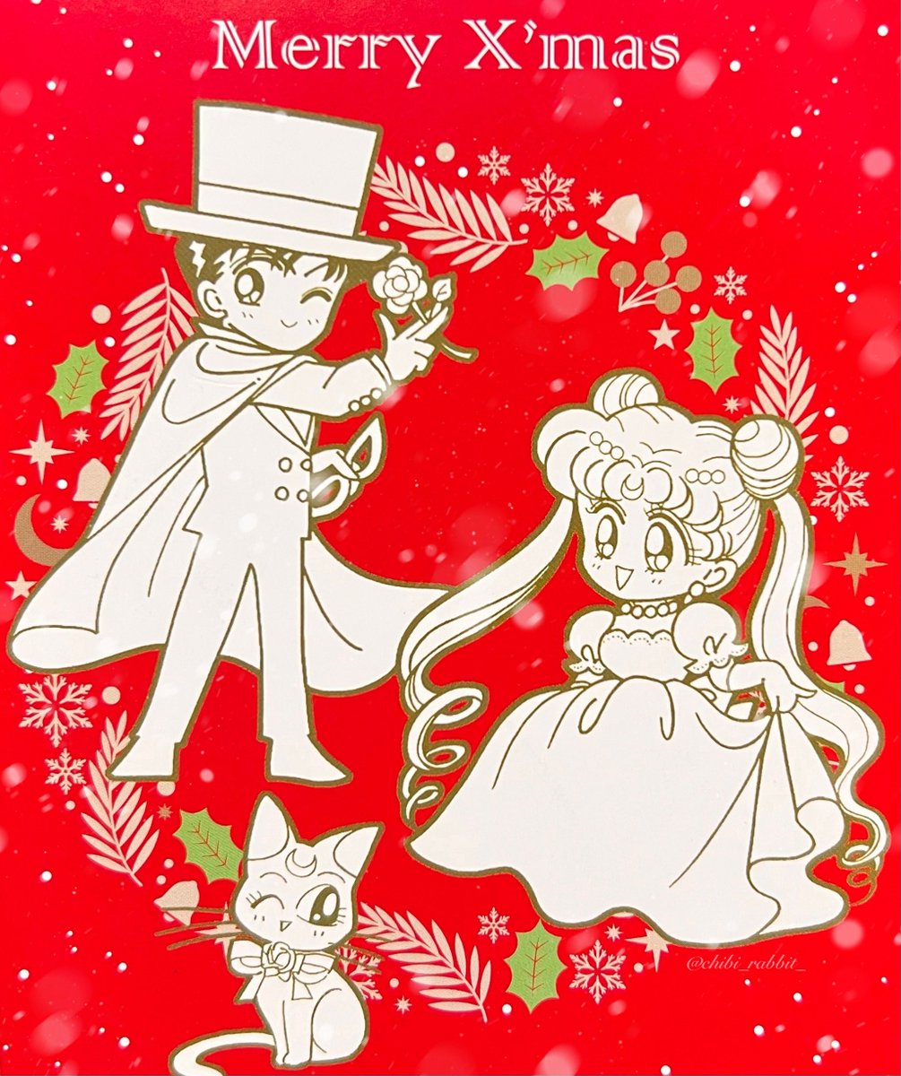 chibi_rabbit_'s tweet image. セーラームーンのクリスマスカードが可愛すぎる🌙💖