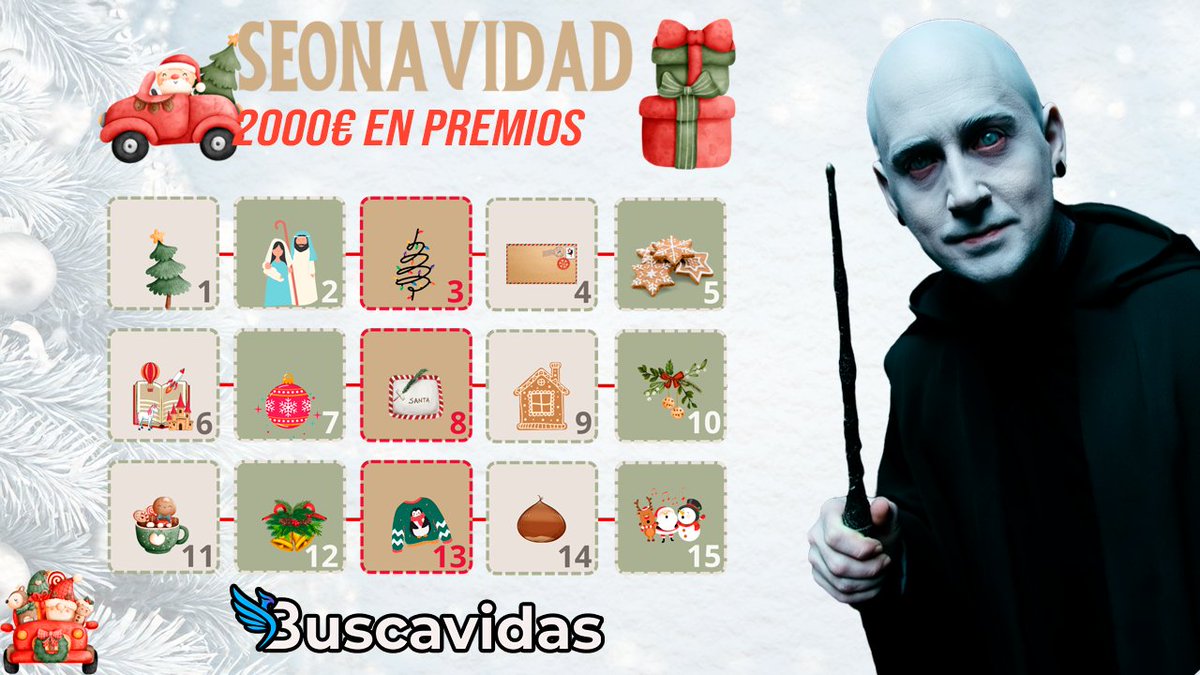 🎄Hoy a las 17:00h (Spain) Sorteo de Navidad del Voldemort del SEO.
Me he gastado 2.000€ en regalos:
cursos (Mondyk, ThisIsRellow y el mío), libros, teclados, etc.
👉 Para participar: RT + Like al tuit 
y asistir al directo en mi canal de YouTube.
