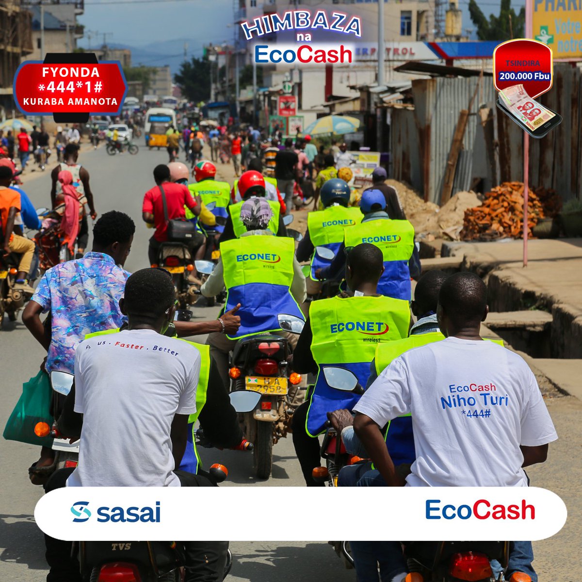 [P] Célébrez avec EcoCash 🎉 !  

🔴 #EcoCash est heureux d’annoncer le lancement de la promotion "Célébrez avec EcoCash", destinée à remercier et à valoriser nos abonnés ainsi que nos partenaires (agents) qui travaillent avec dévouement. C’est aussi une manière de célébrer