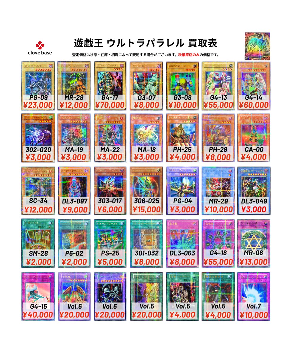 🔯 遊戯王 ウルトラパラレル買取表 🔯】 磁石の戦士α 8000 磁石の戦士β