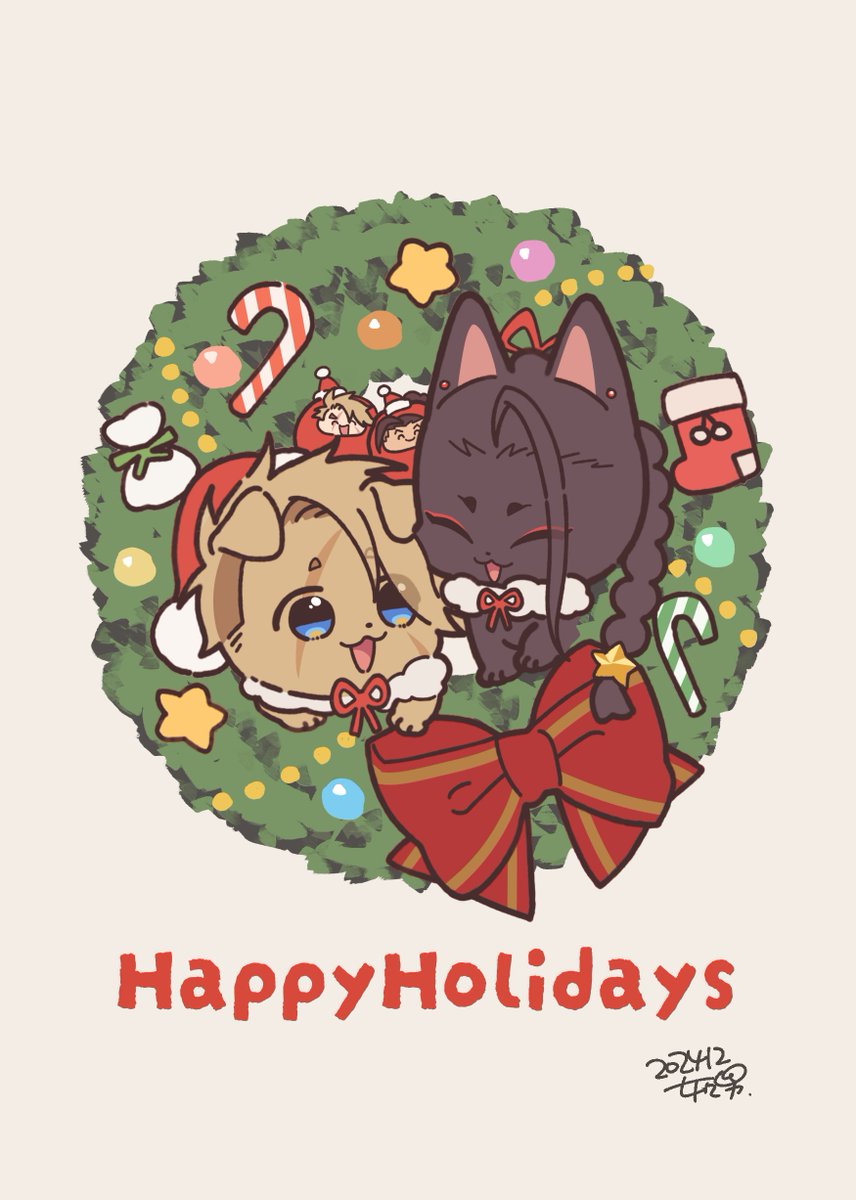 memeo1105's tweet photo. 🎅🦌🎄(※去年の絵の再掲です) https://t.co/TLZs8A1mgd