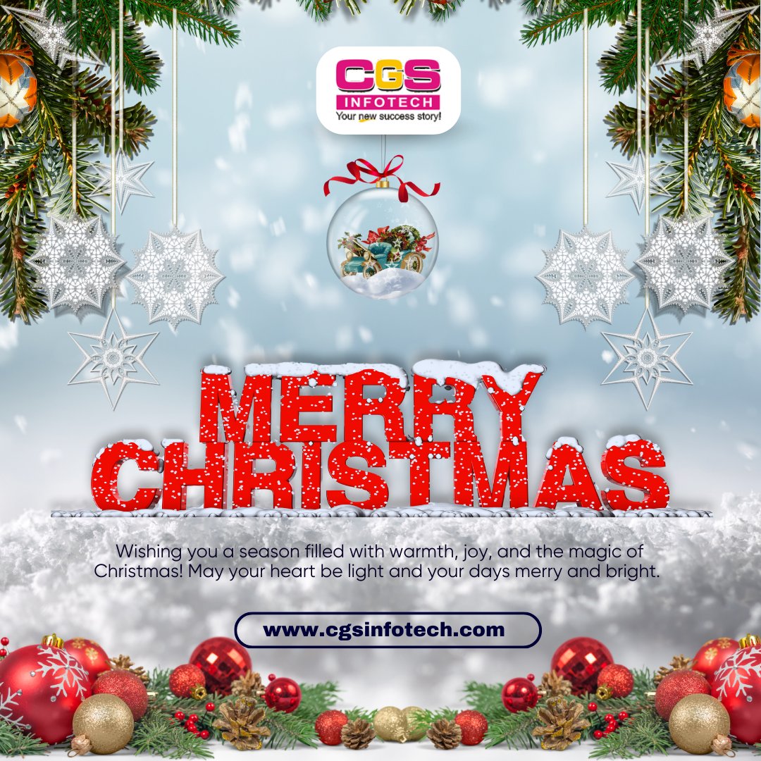 cgs_infotech's tweet photo. Warm wishes for a Merry Christmas filled with joy and happiness! 🎄
#MerryChristmas #HappyHolidays #SeasonOfJoy #CGSInfotech https://t.co/PLrqJKyK0Z