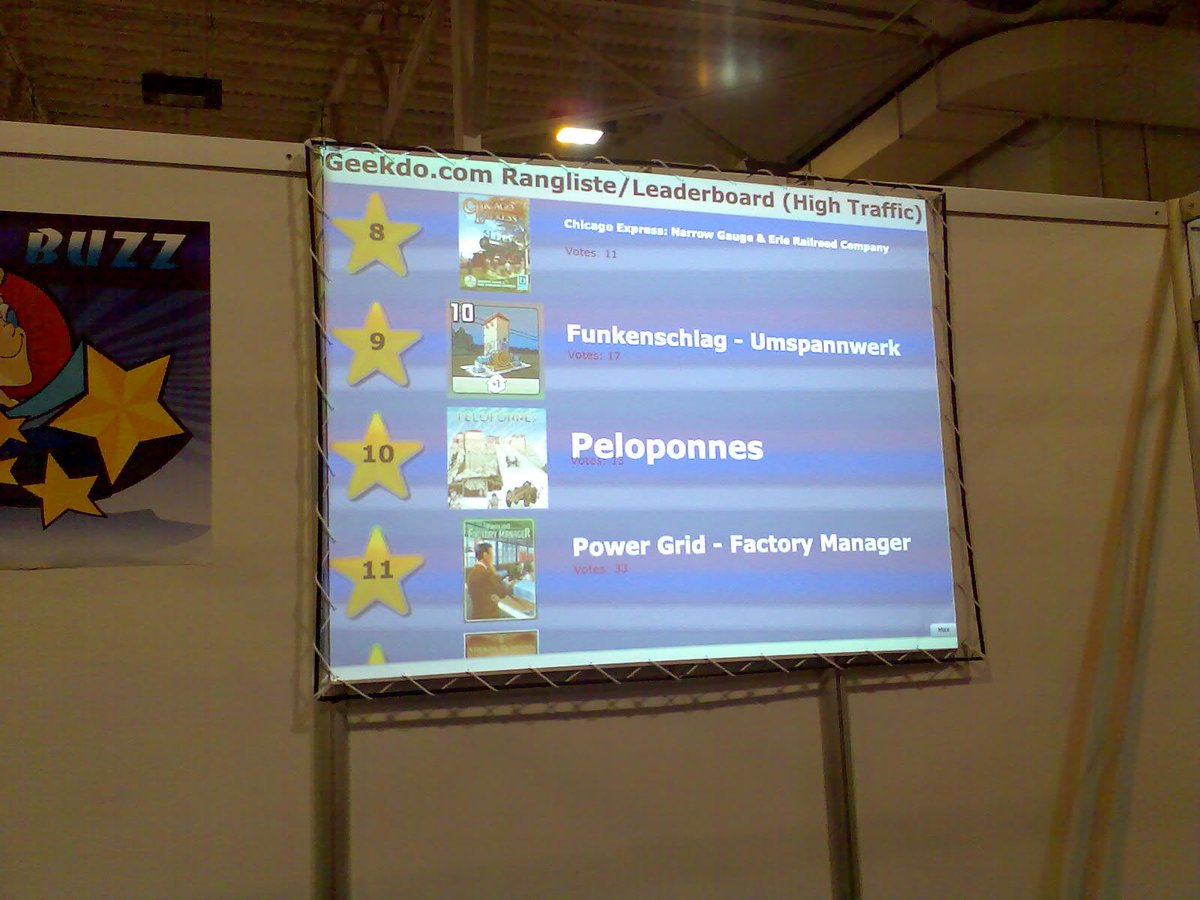 2009, my first Essen Spiel as a publisher with a shared booth. Explaining a skeptical customer the advantages of Peloponnes. I had a great success that year, which helped me to run Irongames until now ...