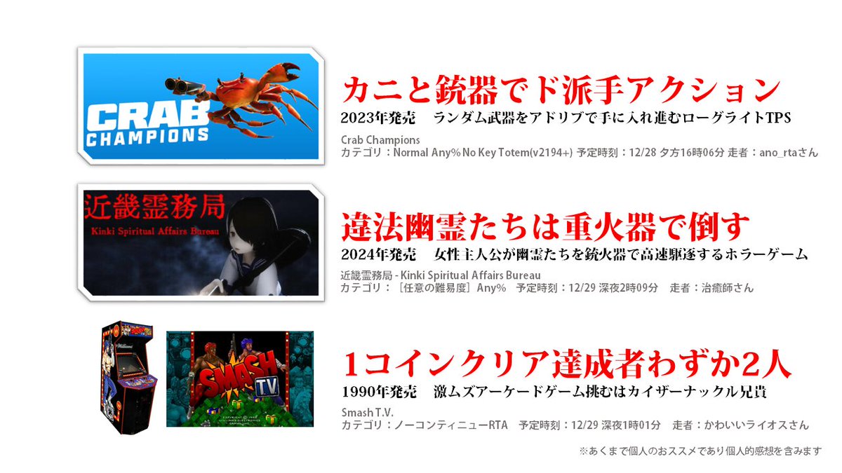 RTAinJapanWinter2025のおすすめゲーム その３　#RTAinJapan