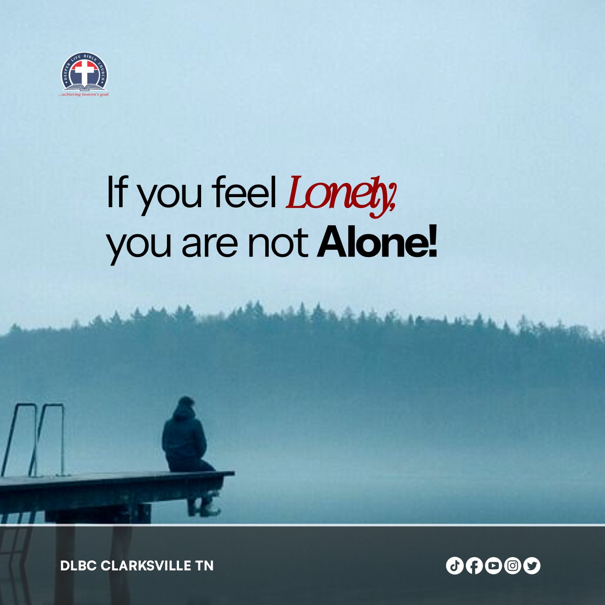 DLBCClarksville's tweet photo. Loneliness isn’t always about being alone; it’s about feeling disconnected.
From people. From purpose. Sometimes even from God.

But God hasn’t moved. He often meets us in the quiet we try to escape.

What feels like emptiness may actually be an invitation. https://t.co/IkeM5gssV8