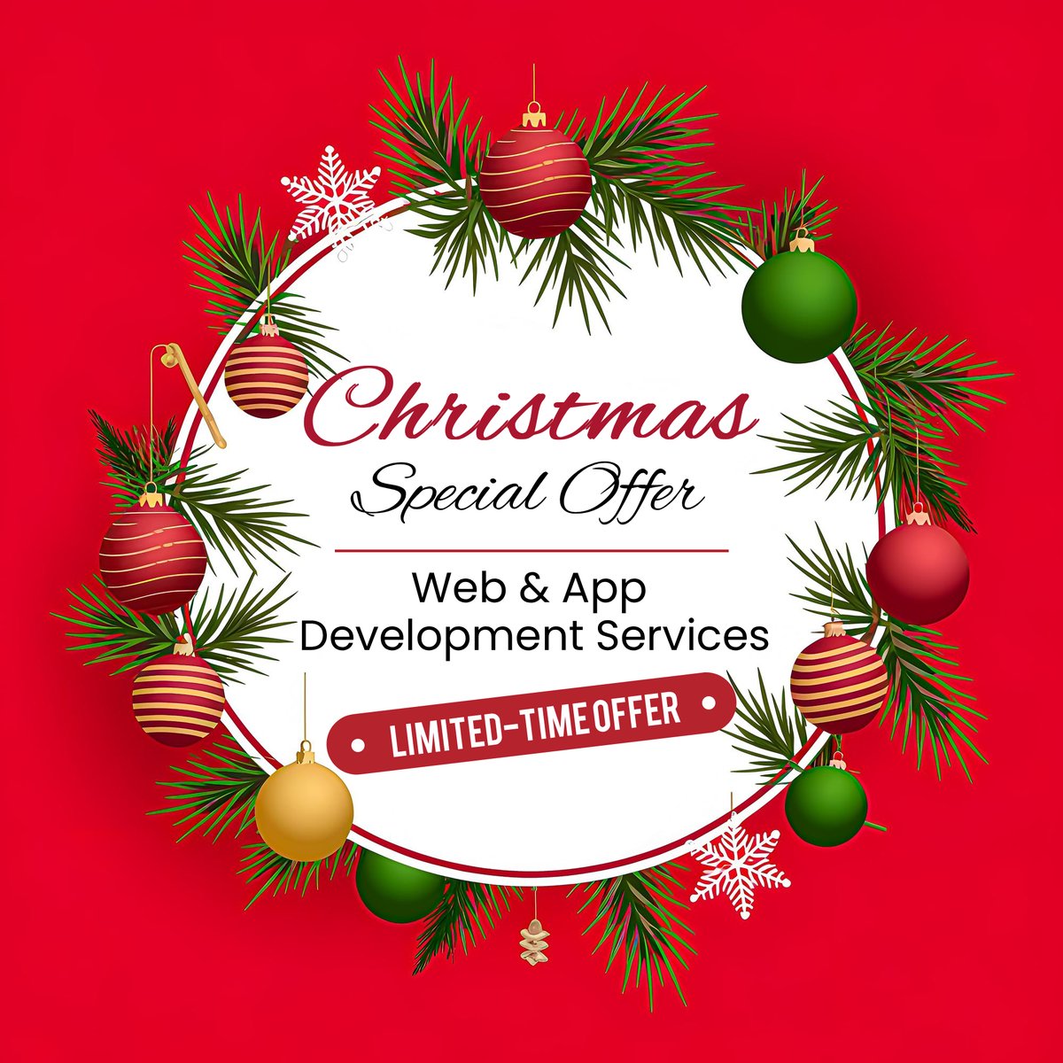 suffescom's tweet photo. This 🎄🎄🎄🎄Christmas, turn your app idea into a market-ready solution with our limited-time festive offers🎁🎁 . Get expert mobile app development, free consultation, and faster project onboarding. 

#ChristmasSale #MobileAppDevelopment #FestiveDeals #StartupTech #holidayseason https://t.co/F86Zl2xfCv