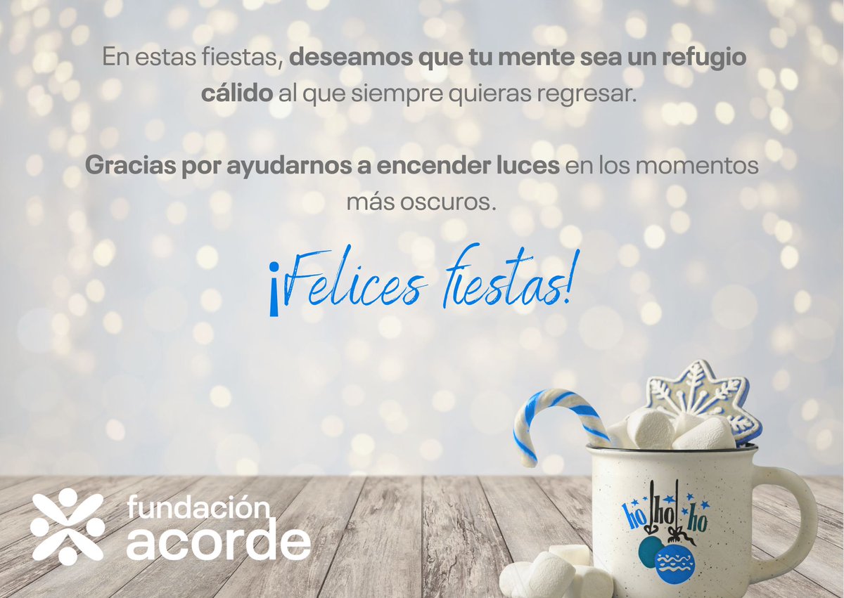 ✨🎄 ¡Felices fiestas de parte de Fundación Acorde!

Este es el momento perfecto para recordar que estamos aquí para apoyarte, porque tu bienestar importa. 💙

#SaludMental #FelicesFiestas #BienestarEmocional #FundaciónAcorde #FelizNavidad