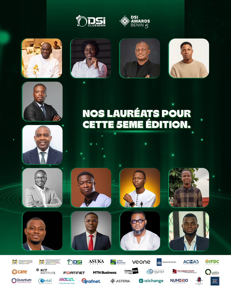 Ils sont les visages de l’innovation et de l’excellence numérique ✨

Pour cette 5ᵉ édition des DSI Awards, des femmes et des hommes engagés ont été distingués pour leurs projets, leurs idées et leur contribution à la transformation digitale au Bénin.
⤵️
#DSIAwards2025